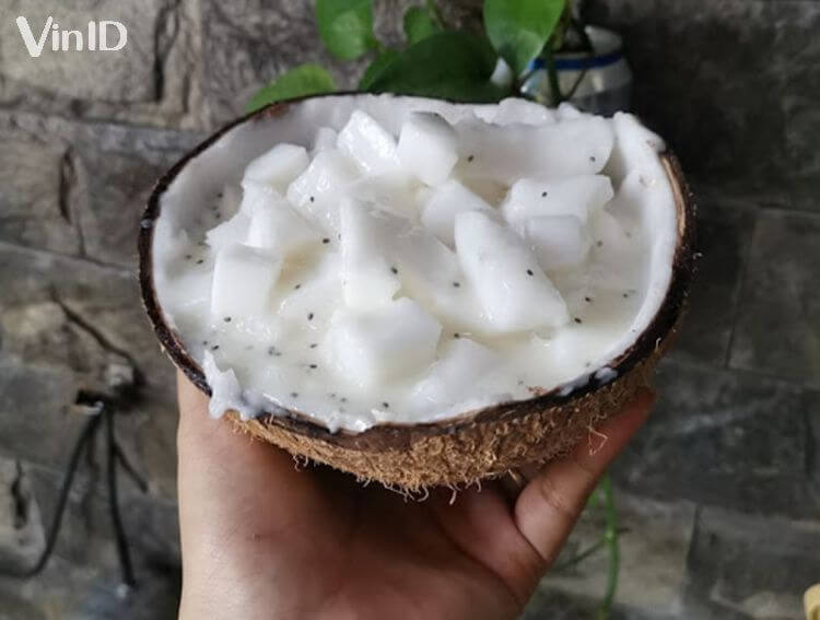 Dừa sáp trộn đường mát lạnh cho dân hảo ngọt