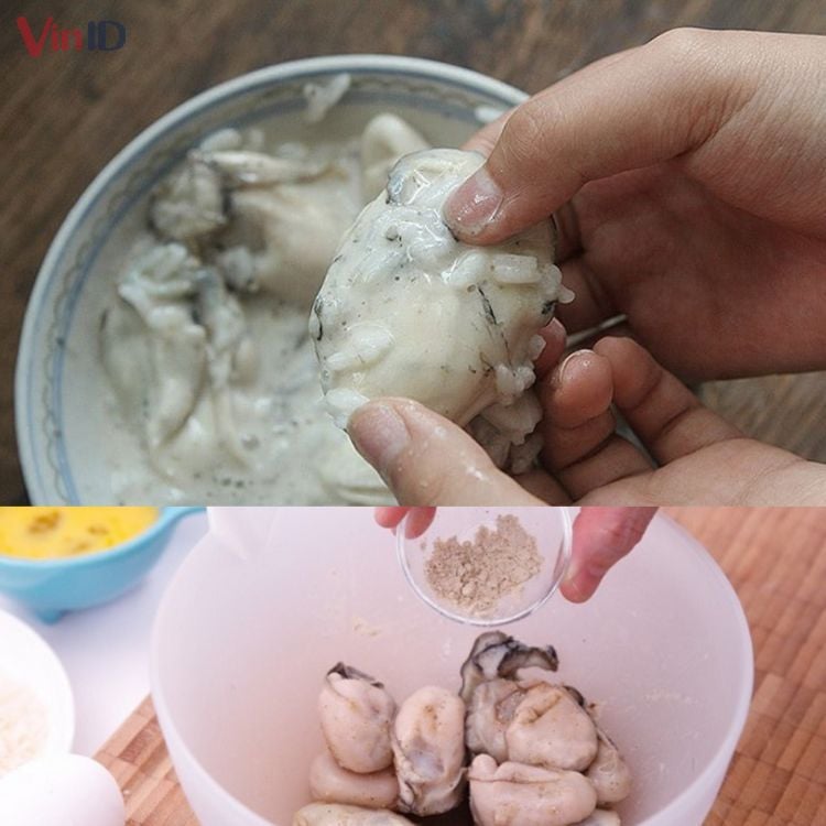 Sơ chế và ướp hàu