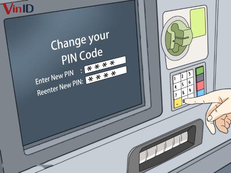 Đổi mã PIN thẻ ngân hàng tại cây ATM