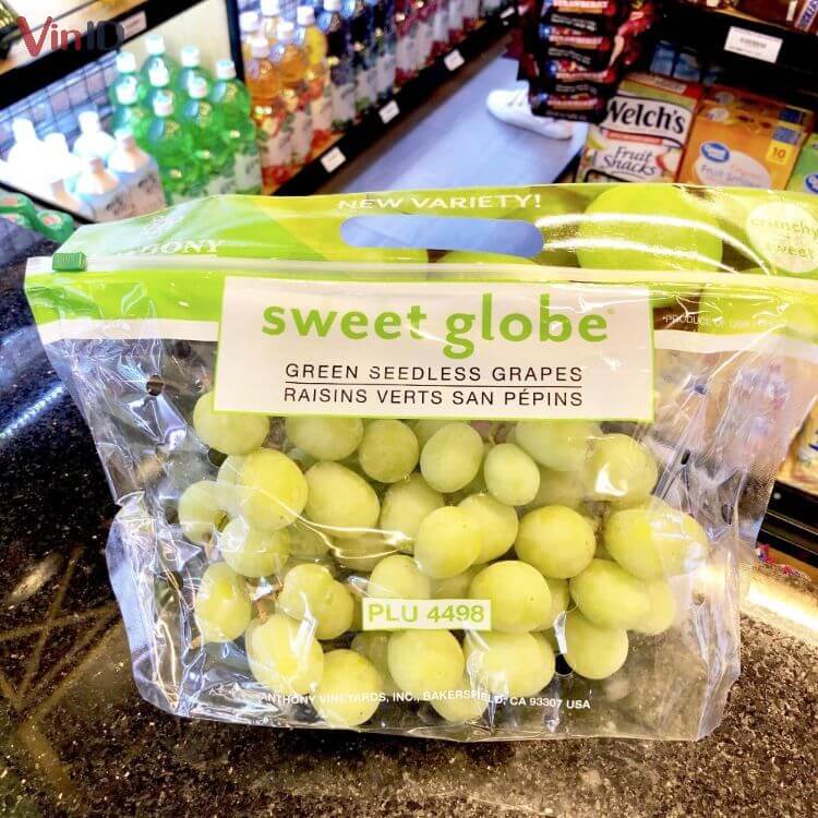 Nho xanh Mỹ thương hiệu Sweet Globe