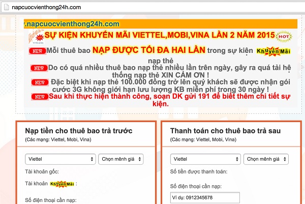 Nạp tiền điện thoại online ở đâu an toàn? – Tiện ích – VinID