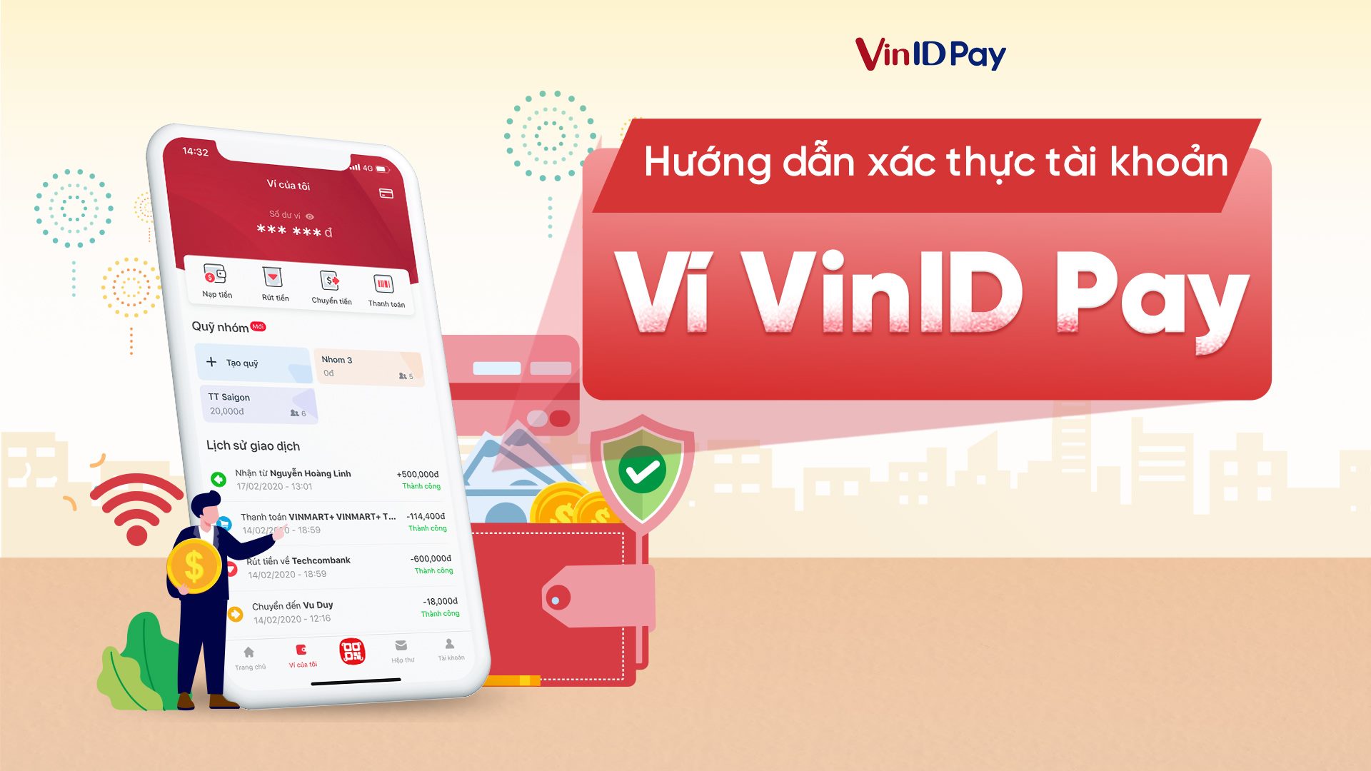 xác thực tài khoản Ví điện tử VinID Pay