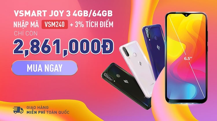 Điện thoại vsmart Joy 3 giá dưới 3 triệu