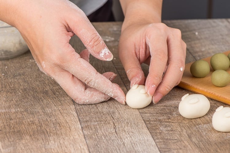 nặn bánh mochi nhật bản