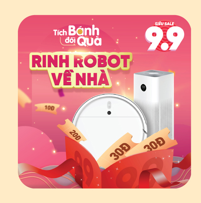 Tích bánh đổi quà, rinh robot về nhà