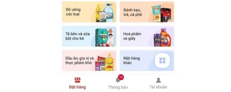 Tính năng Đặt hàng trên app VinShop