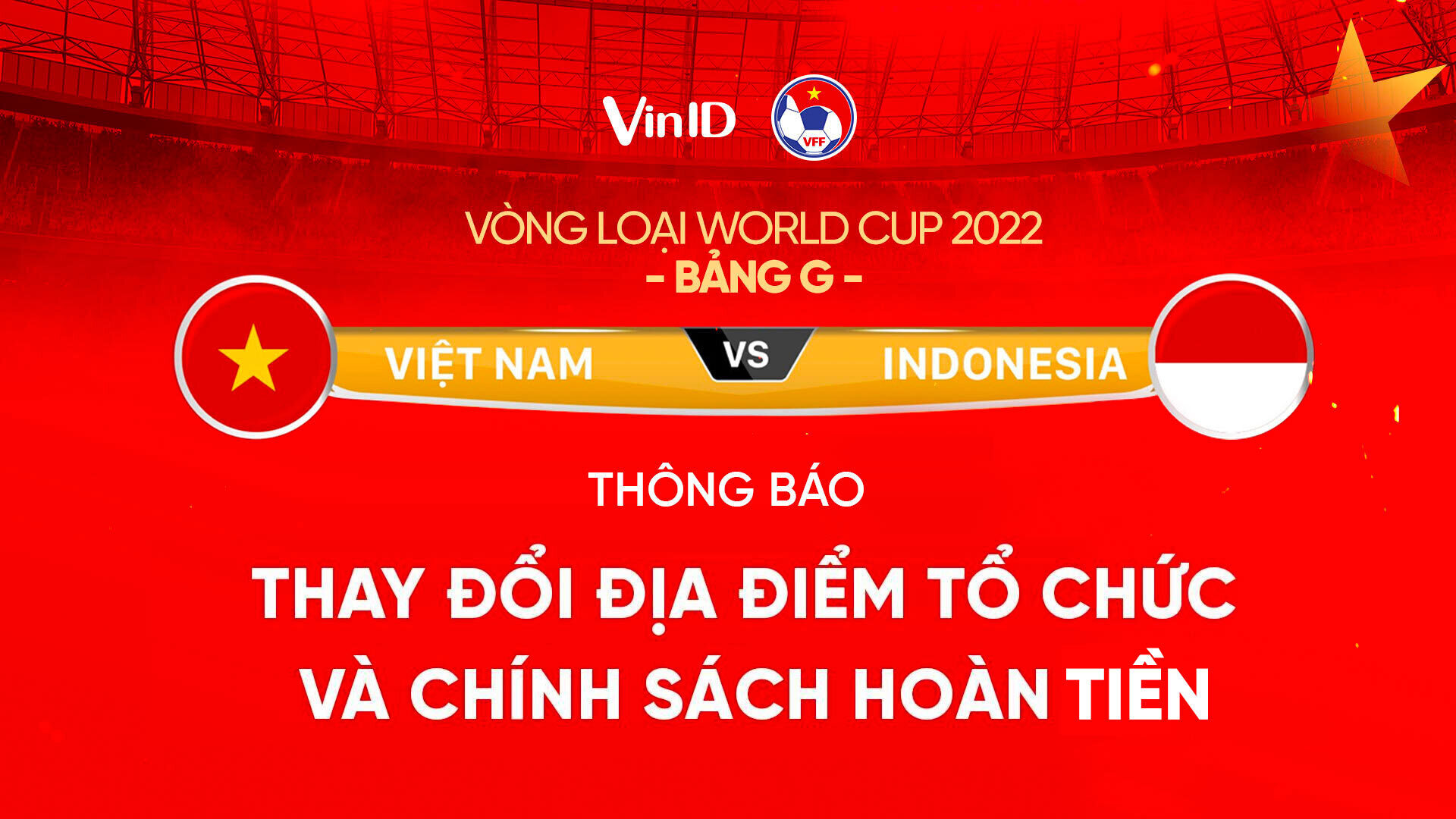 Vong Loáº¡i World Cup 2022 Thong Bao Ä'á»•i Ä'á»‹a Ä'iá»ƒm Va Thong Tin Hoan Tiá»n Vinid