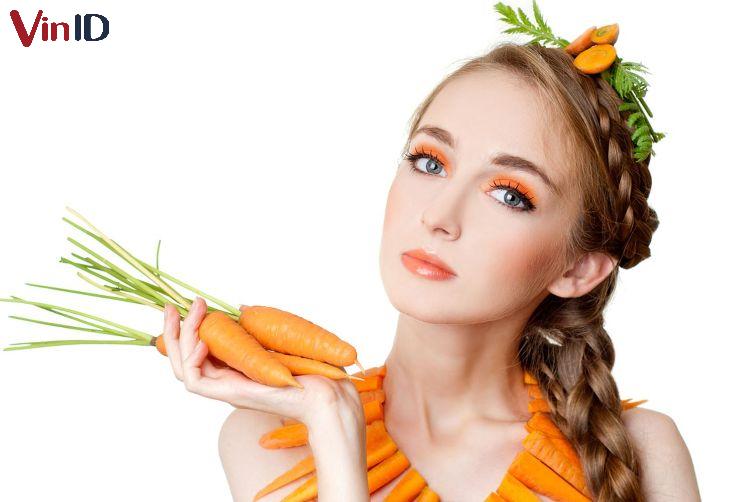 Sinh tố cà rốt có tác dụng làm đẹp da.