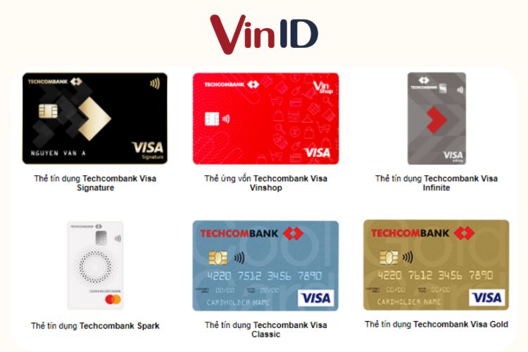 Techcombank có nhiều loại thẻ tín dụng khác nhau tùy theo khả năng tài chính của khách hàng