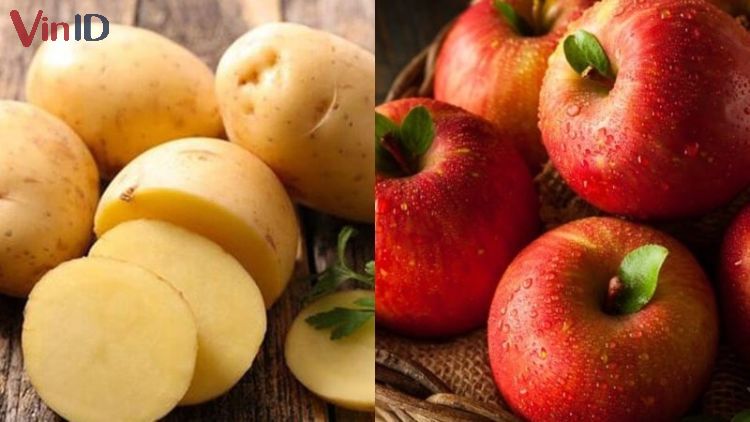 Lát khoai tây hoặc táo tươi có thể dùng bảo quản bánh mì