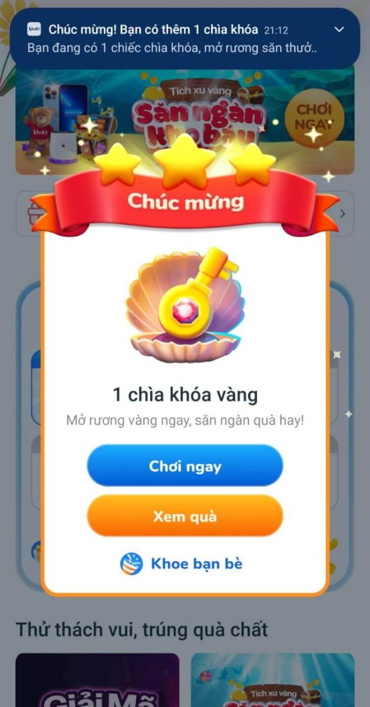 Phần thưởng chìa khóa vàng