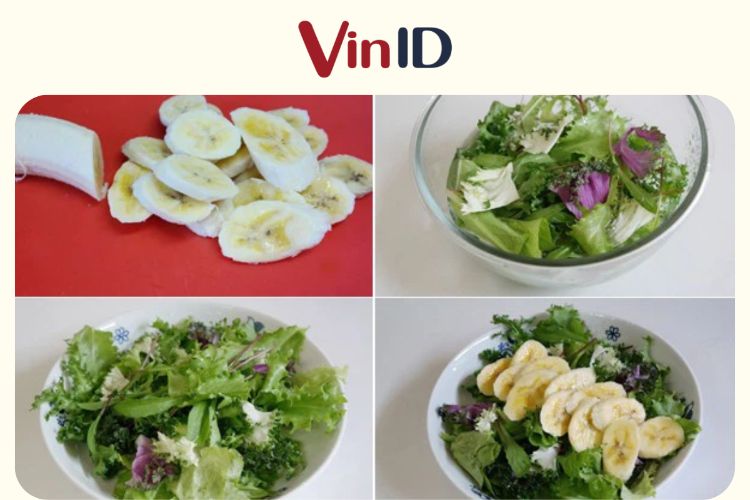 Nguyên liệu làm món salad chuối 