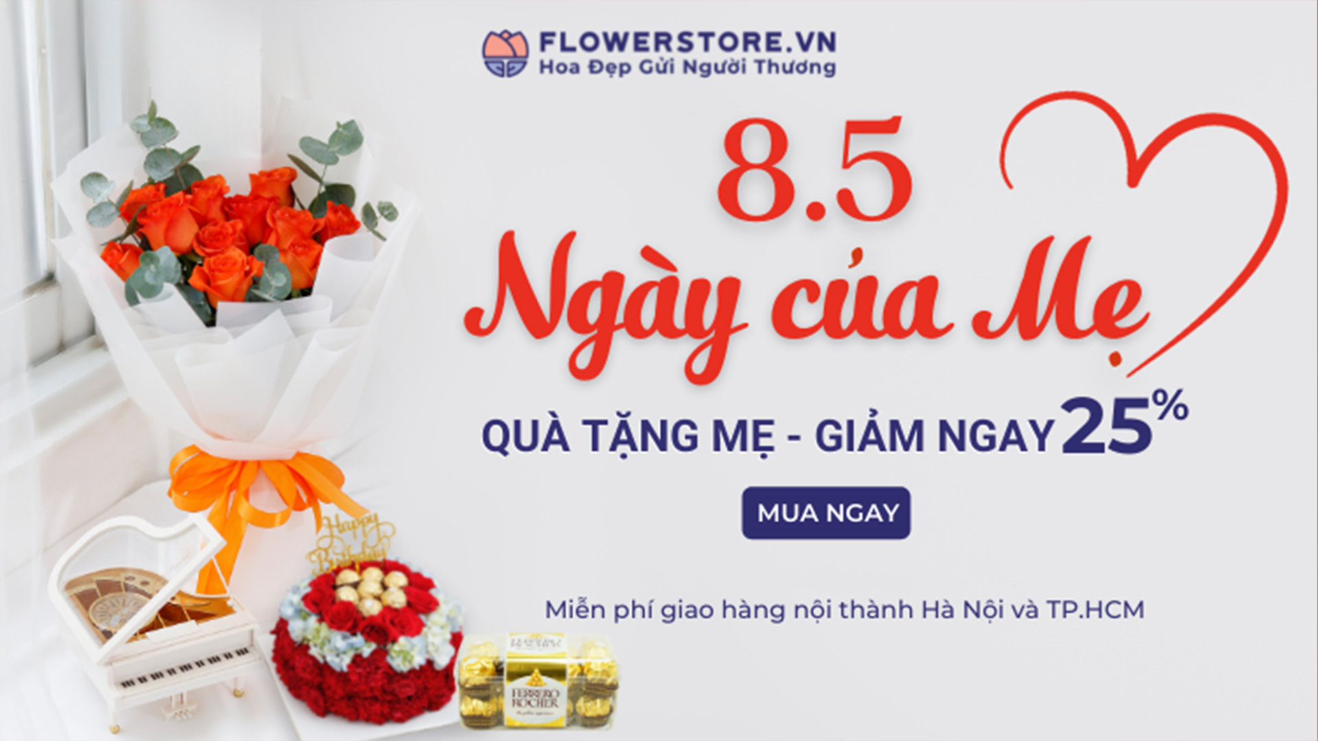 Toàn quốc] Giảm thêm 25% khi đặt hoa Online tại Flower Store | VinID
