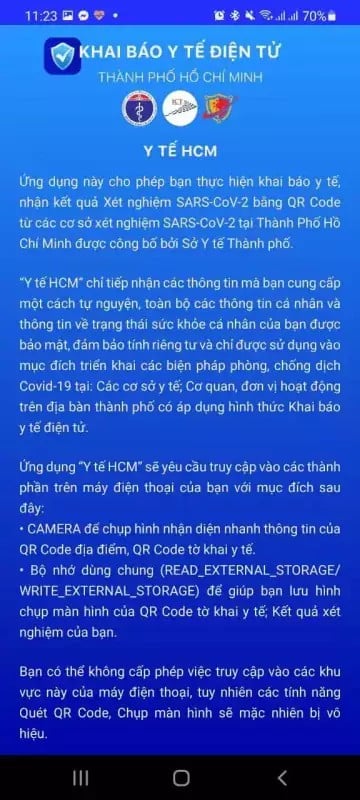 Thông tin hướng dẫn chi tiết về ứng dụng Y tế HCM