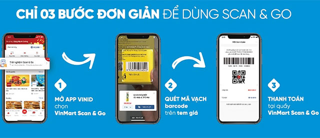 Thanh toán đơn hàng Scan&Go bằng app VinID 3