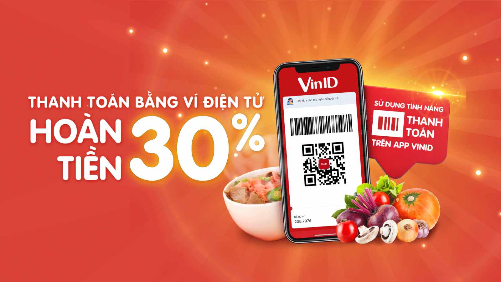 Thanh toán nhanh gọn, nhận thêm quà “ngon” tại VinMart, VinMart+ với VinID