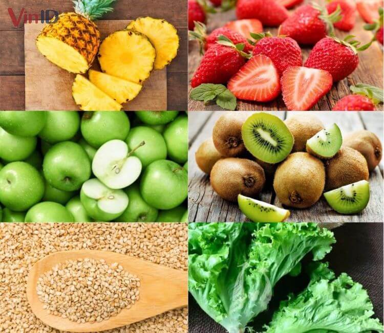 Nguyên liệu để làm salad hoa quả mè rang
