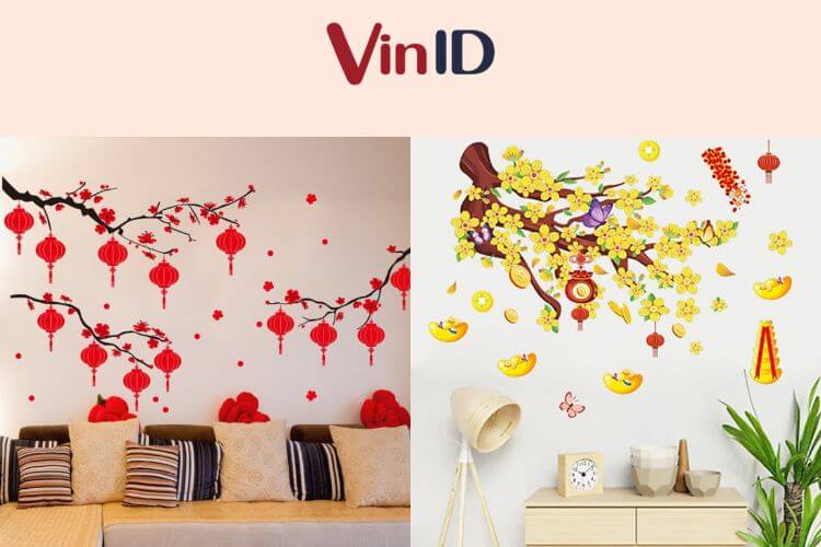 Decal dán tường không đơn điệu một màu như cách sơn tường truyền thống