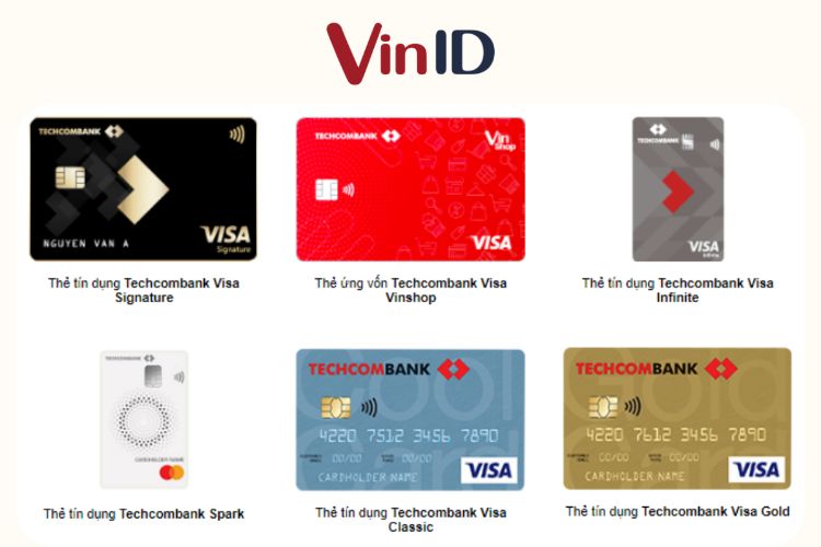 Các dòng thẻ tín dụng Techcombank Visa