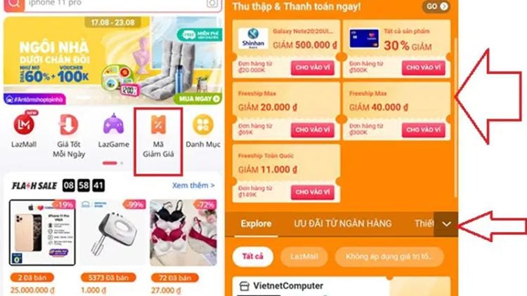 Săn mã voucher giảm giá trên Lazada