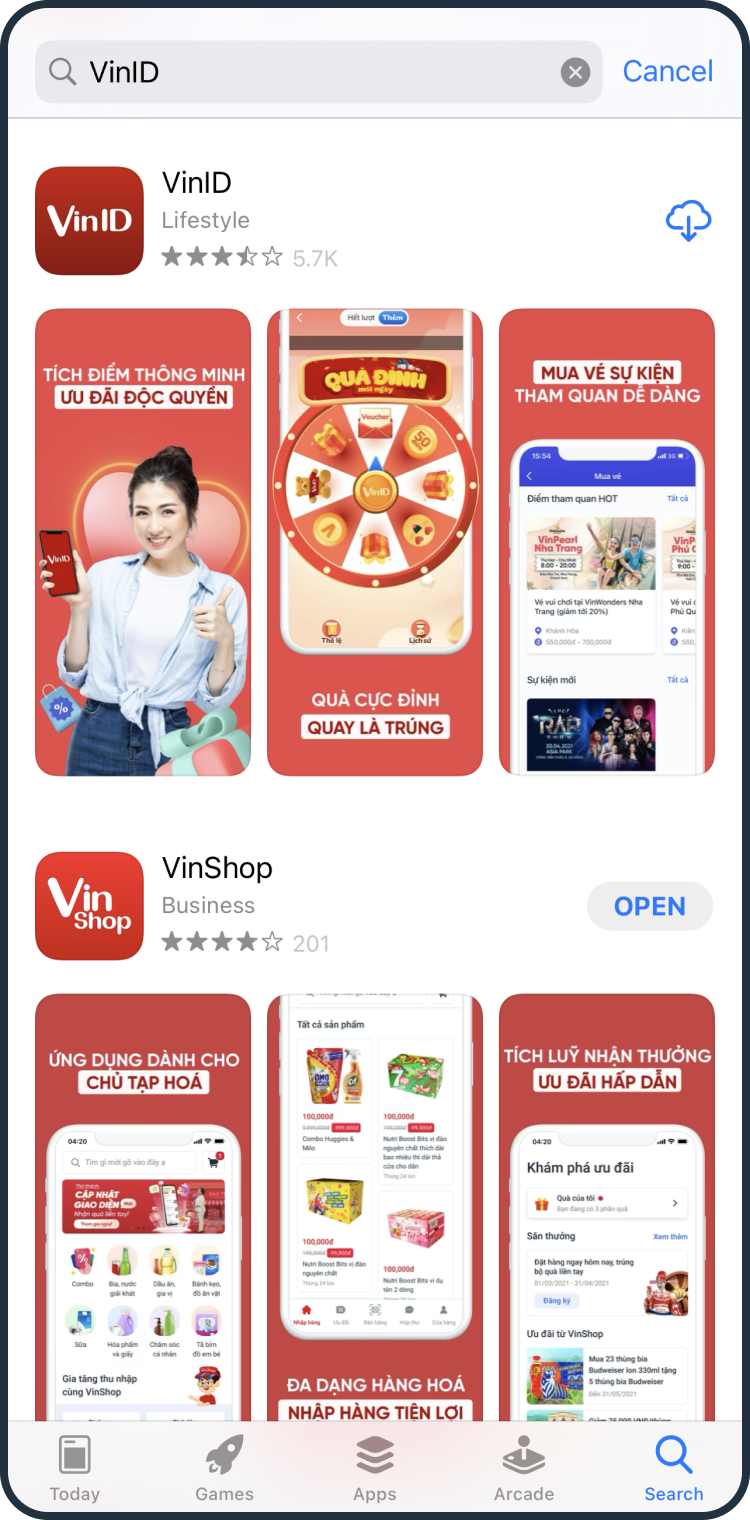 Tải app VinID