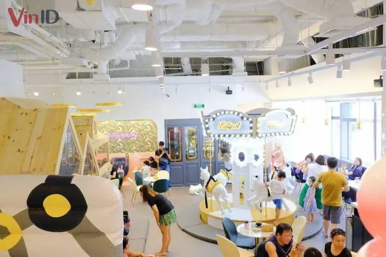 Lalina Kids Cafe là mô hình quán cà phê tích hợp khu vui chơi nổi tiếng Hà Nội