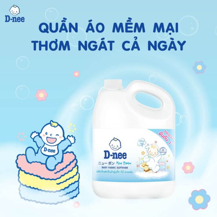 Nước giặt D-nee là lựa chọn hàng đầu cho các bà mẹ bỉm sữa