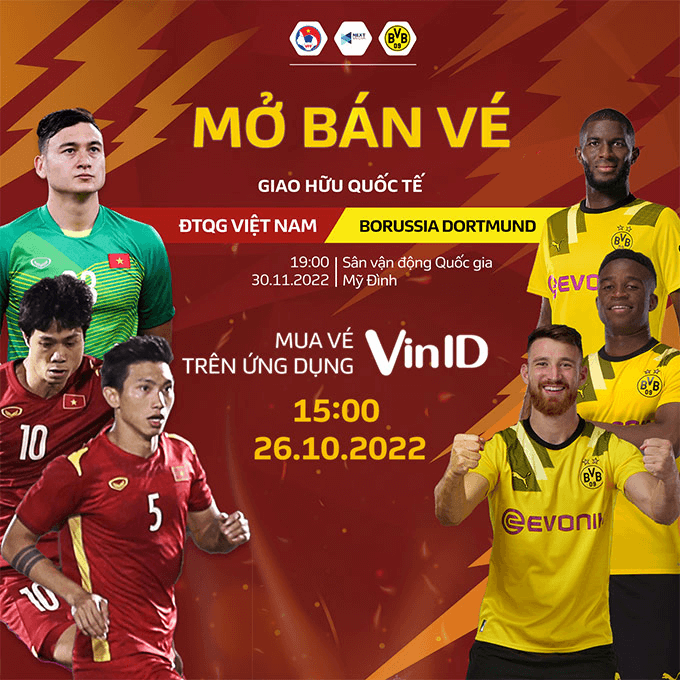 Mức giá Trận Giao hữu Quốc tế Việt Nam - Borussia Dortmund khá hợp lý, phù hợp với nhiều cổ động viên