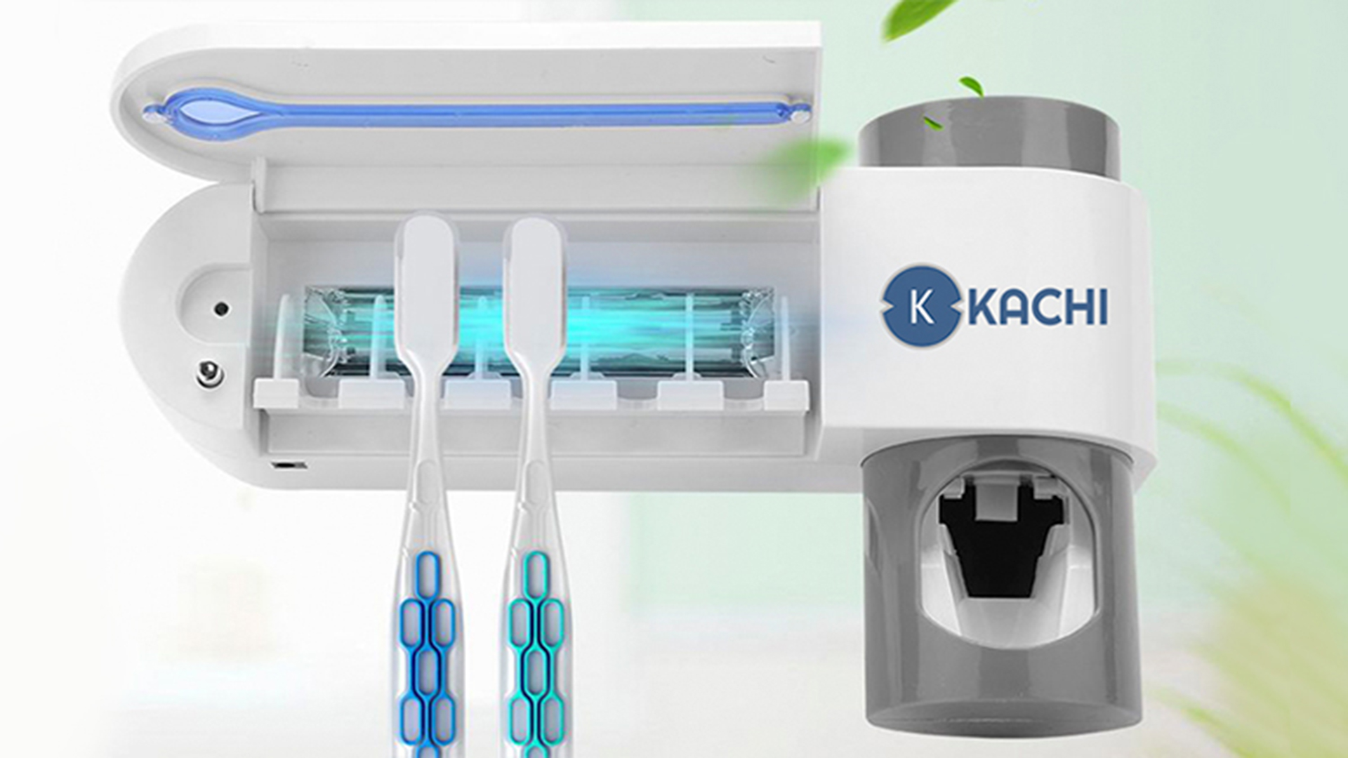 voucher giảm 57% Giá treo bàn chải lấy kem đánh răng khử trùng bằng tia UV