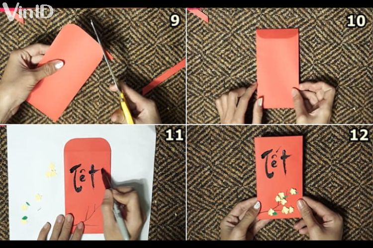 Decorate Tet with lucky money bags