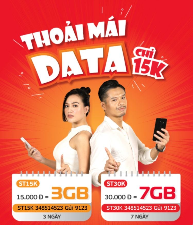 Gói Data theo tháng cực rẻ, dung lượng thả ga