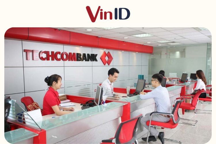 Quầy giao dịch của Techcombank