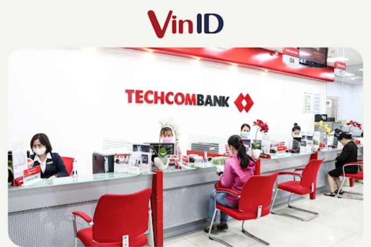 Quầy giao dịch ở Techcombank