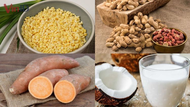 Nguyên liệu để nấu chè bà ba Nguyên liệu để nấu chè bà ba