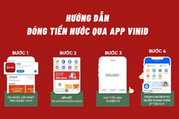 Các bước đóng tiền nước qua app VinID