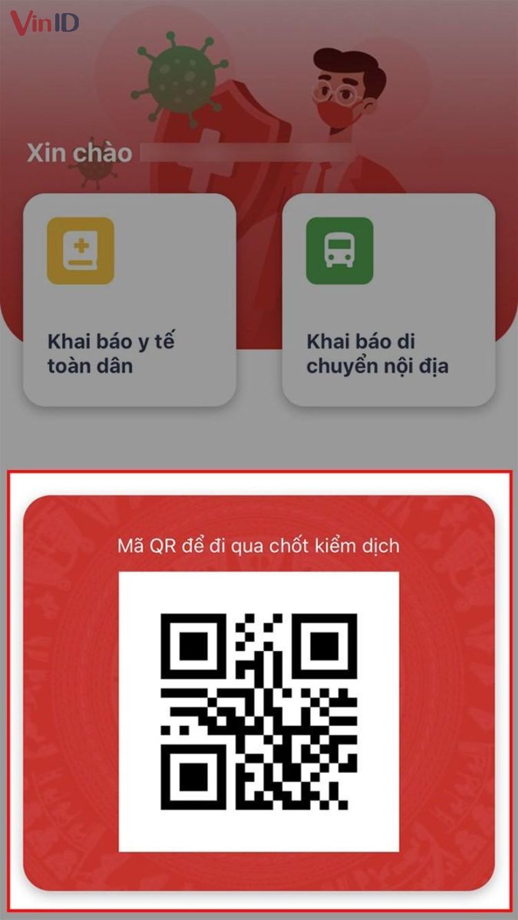 Mã QR để đi qua chốt kiểm dịch