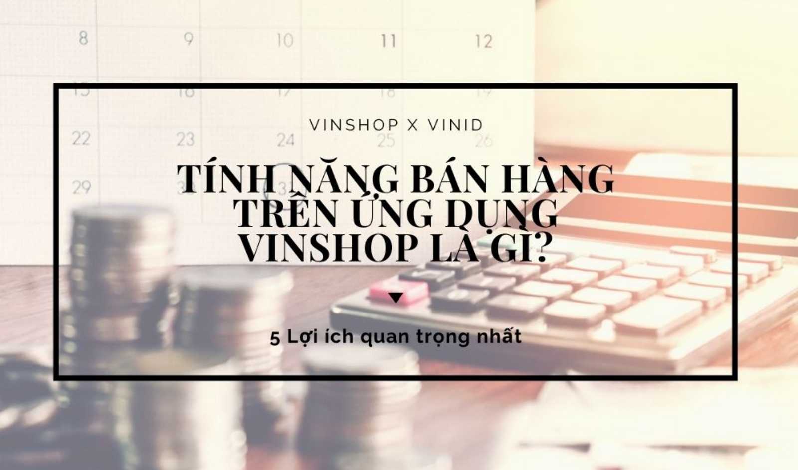 Tính năng bán hàng trên ứng dụng Vinshop là gì