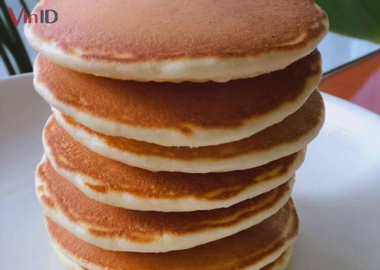 Thành phẩm bánh pancake hấp dẫn từ bột pha sẵn