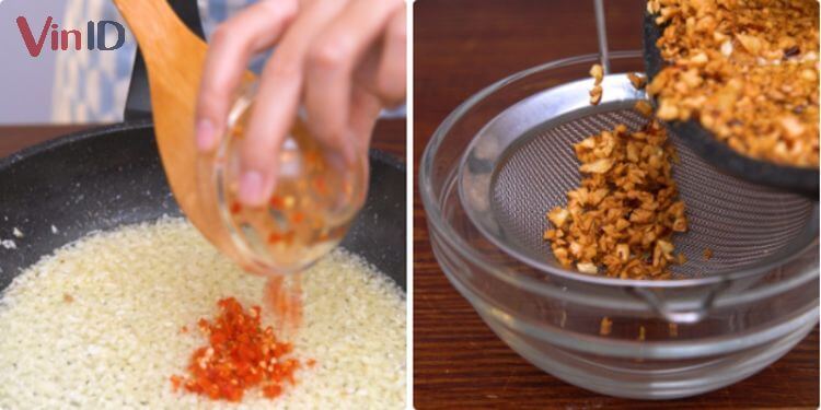 cách làm đậu phộng rang tỏi ớt khô ráo