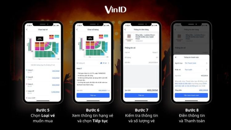 Đặt vé Lululola minishow thành công qua app VinID
