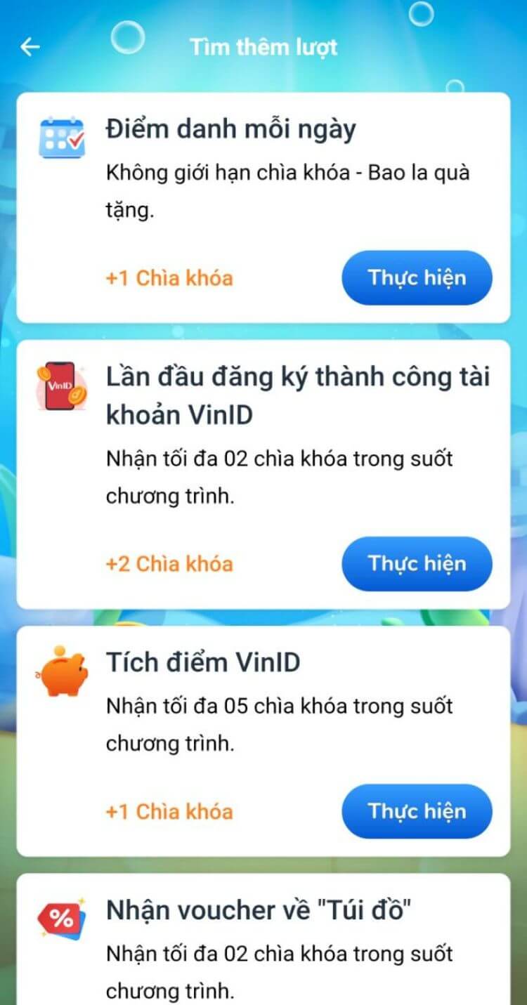 Các nhiệm vụ cần thực hiện