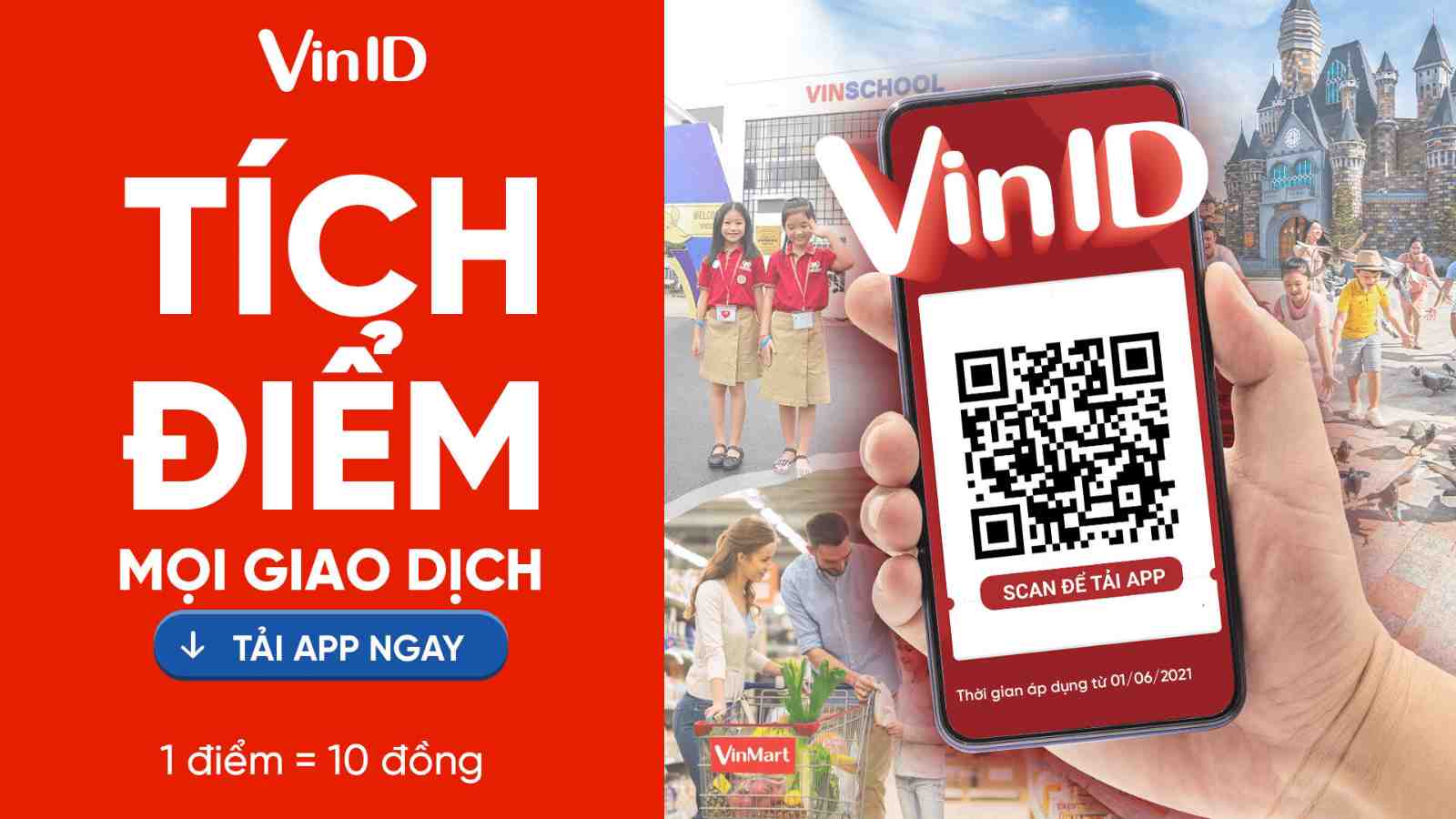 VinID mở rộng tích điểm trên mọi giao dịch từ 1.000 đồng