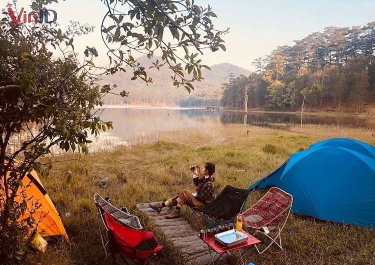 Cắm trại ở hồ Tuyền Lâm