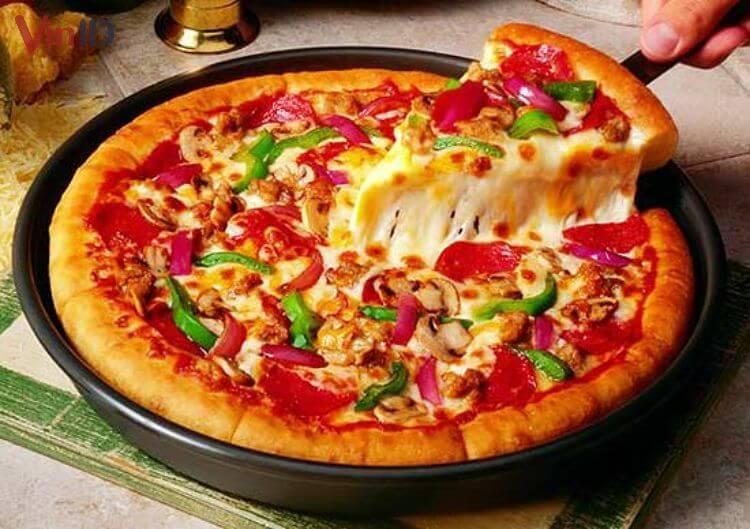 Thành phẩm pizza bằng chảo hấp dẫn