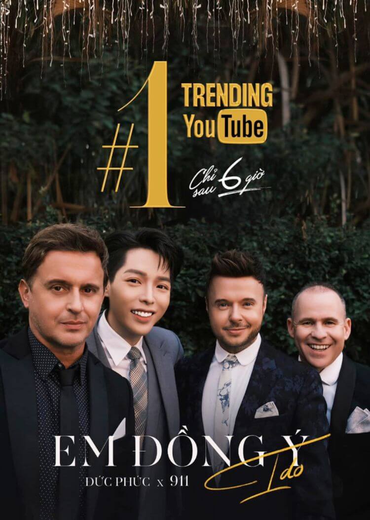 MV "Em Đồng Ý (I Do)" đạt top 1 trending Youtube chỉ sau 6h