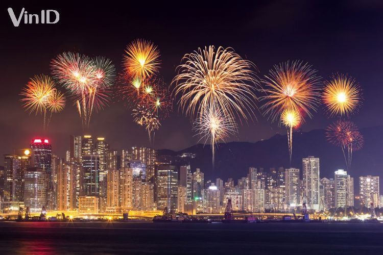 A special 20-minute fireworks display marks the transition between the old year and the new year