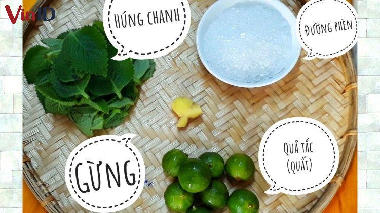 Siro húng chanh, tắc, đường phèn