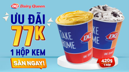 [Miền Bắc] Kem hộp Dairy Queen giảm giá 9% - chỉ còn 77K