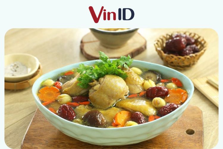 Công thức nấu canh gà hạt sen 