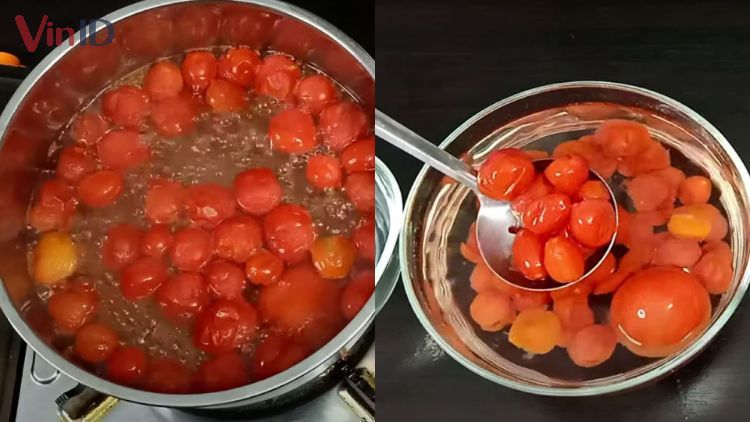Luộc cà chua
